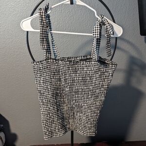 Lascana ruched gingham top.